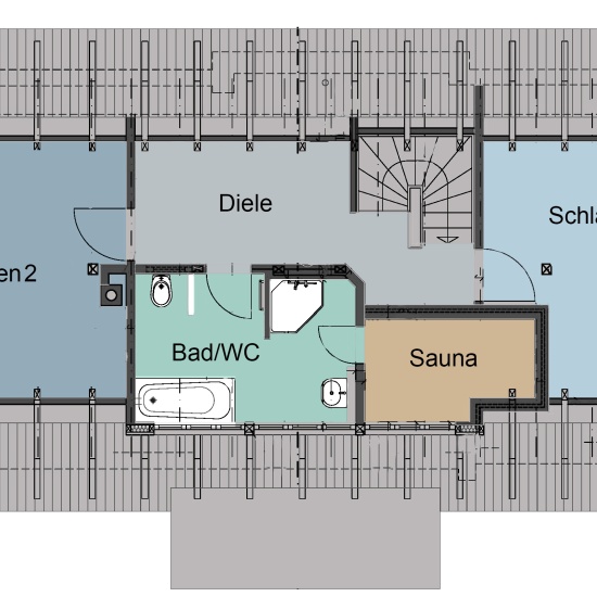 Ferienhaus »Haus anno 1750« - Grundriss Dachgeschoss