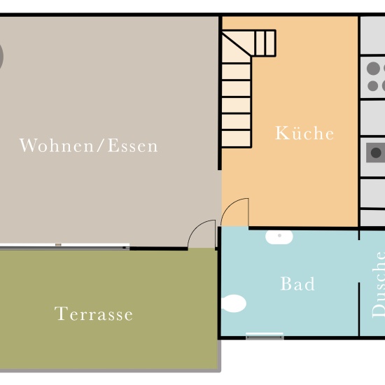 Ferienhaus »Bienenhaus« - Grundriss Erdgeschoß