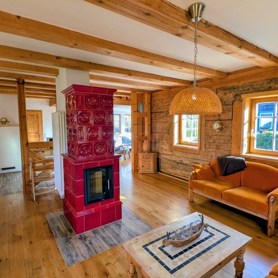 Ferienhaus Â»Haus anno 1750Â« - Panoramablick vom Wohnbereich