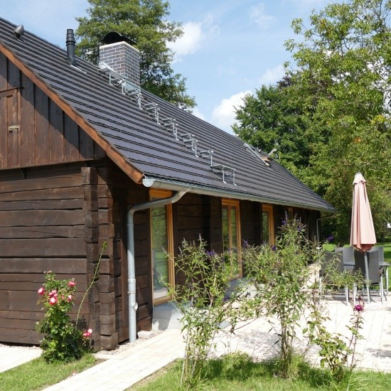 Ferienhaus Â»ScheuneÂ« - Terrasse an der Gartenseite